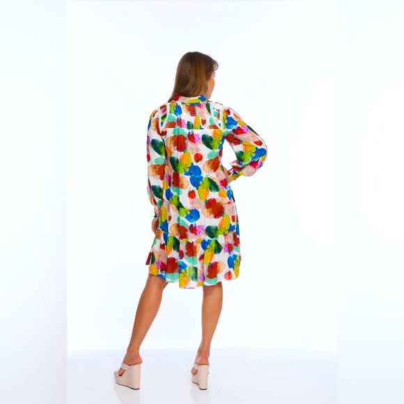 LIOR - ALISHA.D FUSCHIA MULTI COCKTAIL DRESS | VESTA  size Large NWT - Picture 4 of 9